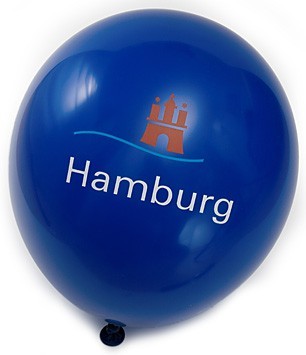 Hamburg Luftballon mit Schnur (50er Pack)