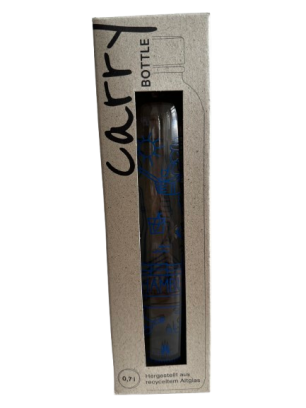 Wiederverwendbare Glasflaschen aus recyceltem Altglas mit Hamburg-Illustration (0,7 Liter)