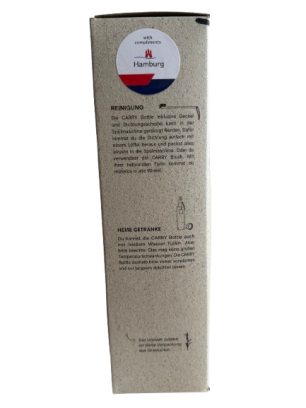 Wiederverwendbare Glasflaschen aus recyceltem Altglas mit Hamburg-Illustration (0,7 Liter)