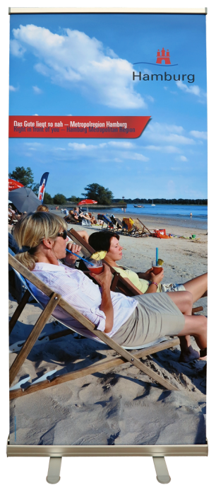 Roll Up - Metropolregion Hamburg "Das Gute liegt so nah" Motiv: Beachclub Wedel
